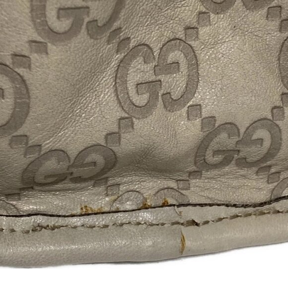 Auth GUCCI Guccissima 203495 Cream Leather - Shoulder Bag - Picture 4 of 16